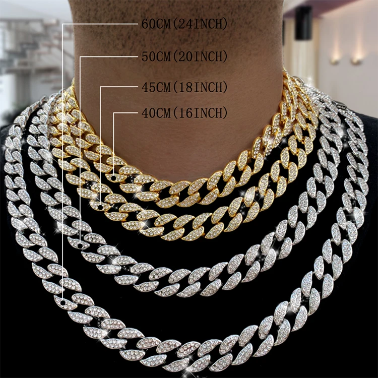 Vvs Diamond Cuban Link Chain Iced Out Cuban Link Chain Choker Hip