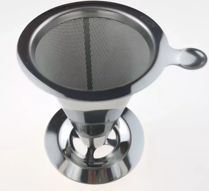Reusable Double Mesh Stainless Steel Filter Coffee Tool Pour Over