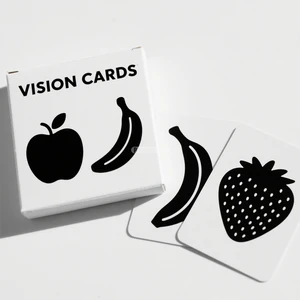 OEM Factory Customization Fruit Patterns Children'S Black and White Vision Cards Flash Card Printing