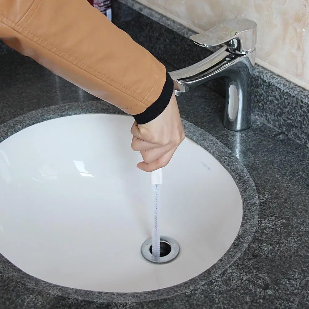 Long Tube Stainless Steel Sink Drain Overflow Cleaning Brush Drainage ...