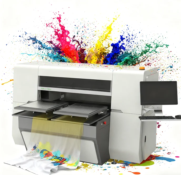 ERASUB New High Definition I3200 DTG Printer with Stable 2PCS Epson Print Head 1 Year Warranty for Cloth Printing