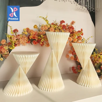 Promise Hot Sale Wedding Roman Column Road Guide Folding Column Flower Table Paper Party Decor