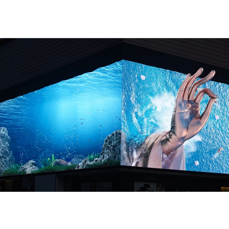 Outdoor Naked Eye Advertising Display Panels 3d LED Video