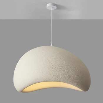D80CM modern minimalist  lamp nordic wabi sabi pendant lighting japanese cloud beige hanging lamp led chandeliers