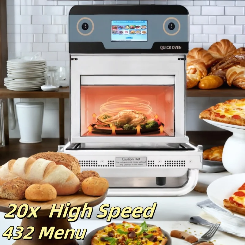 A Small hot air meat microwave countertop rapid cook toasters and pizza electric commercial convection ventless high speed oven