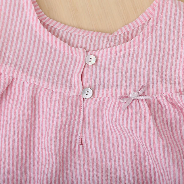 100% хлопок дышащий полосатый без рукавов двухслойные летние платья для детей