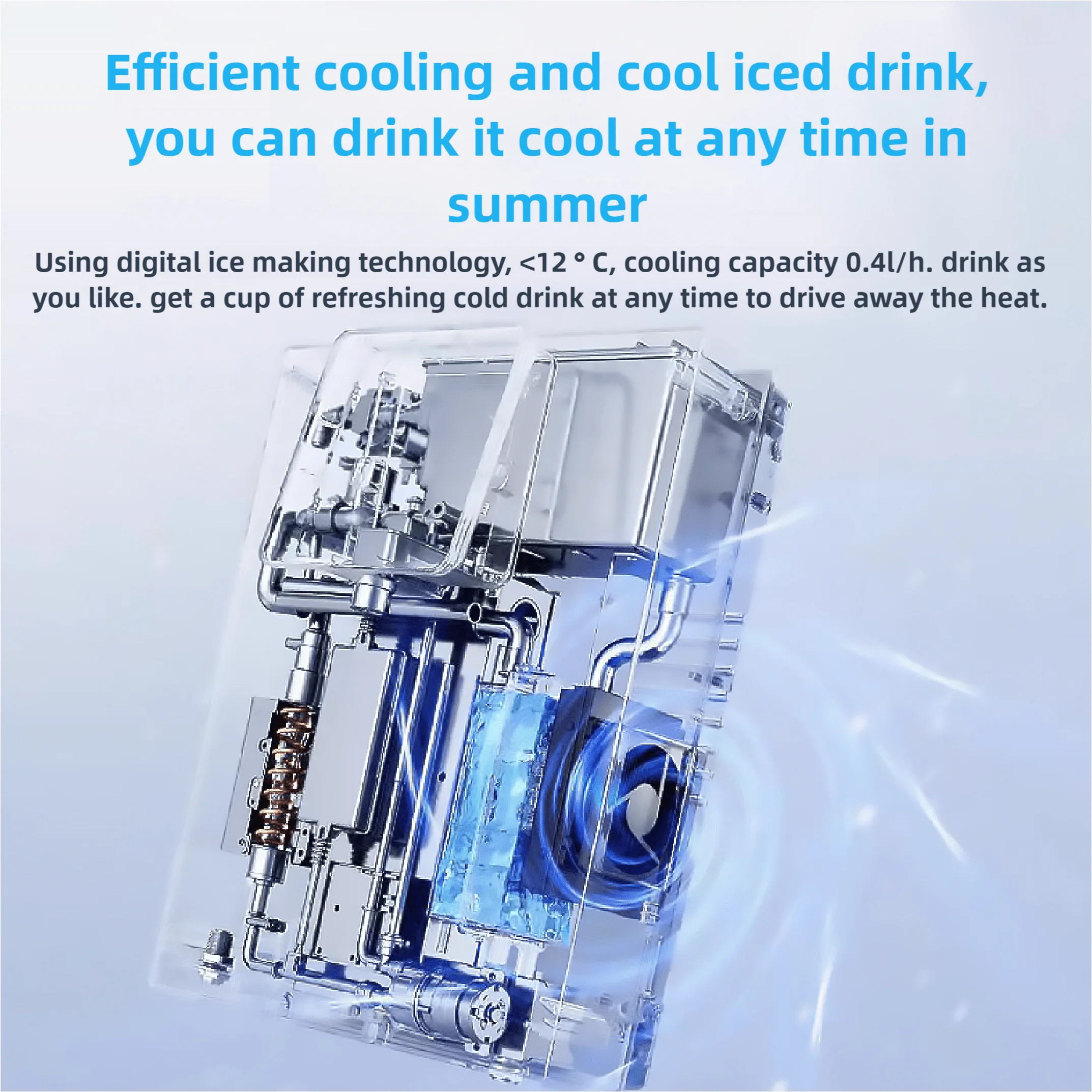 Intelligent Electric Home Water Purifier Customized Single Straw Stand Wall-Mounted Dispenser Fast Hot & Ice Water Availability