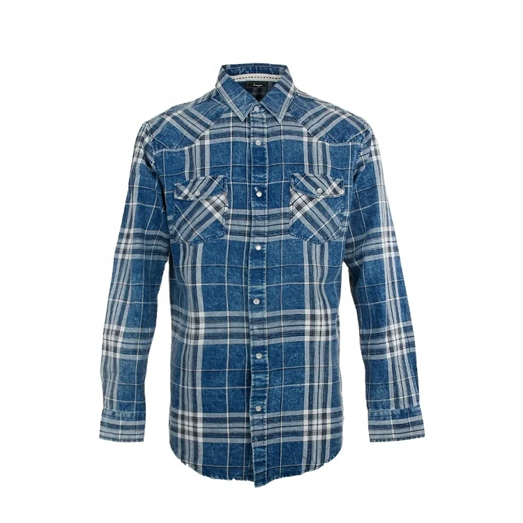 Kaus Katun Tenun 100% Bergaya Denim 