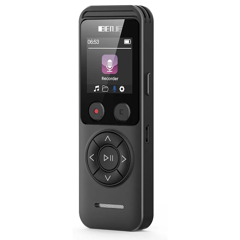 Benjie Brand High Resolution IPS Color Screen Digital Voice Recorder 32/64/128GB Memory 20-Hour Recording Time MP3 WAV for