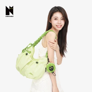 NOXXON Original Large Capacity Women's Cream-Colored Crossbody Bag High-End Casual Nylon Shoulder Bag Commuting Underarm Bag