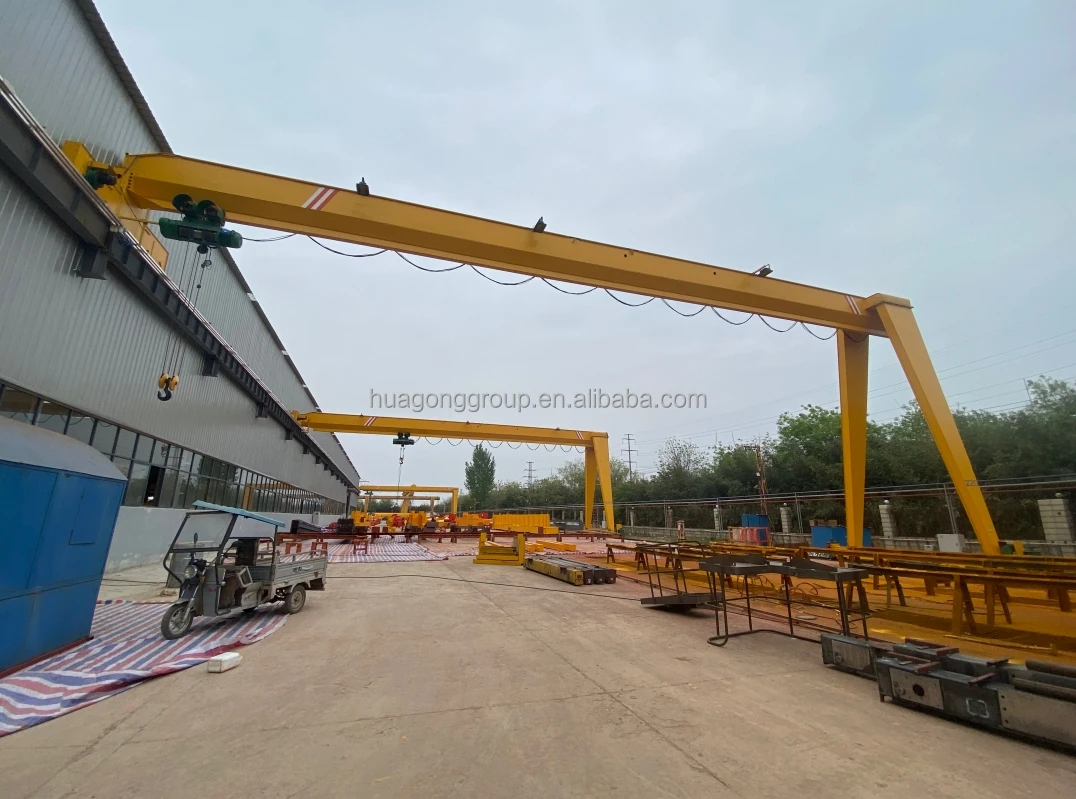 Rail Traveling  10 Ton 30 Ton 50 Ton 15 Ton 25 Ton Single Leg Single Beam BMH Type Semi Gantry Crane