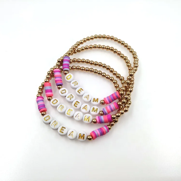 Dream LOVE Letters Bracelet Glod Plating Personalized Gifts Letter Charms  for Bracelets Beaded Bracelets