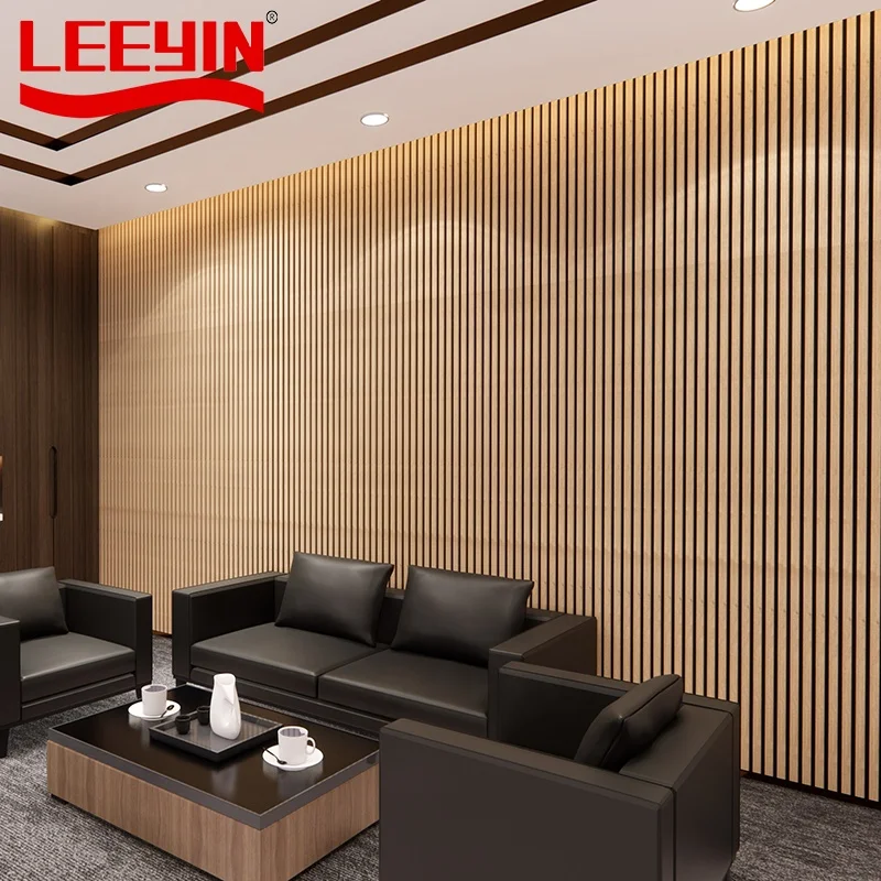 Free Sample Sound Absorbing Acoustic Panels Melamine Acoustic Wall Panels Acupanel Wood Slat Panel