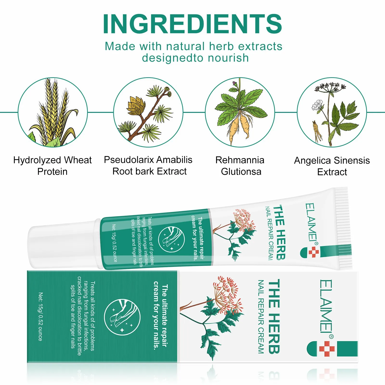 Elaimei Nail Fungal Onychomycosis Treatment Hand Foot Toe Nail Fungus Remover Cream The Herb