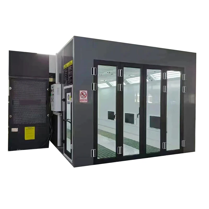 Electric/Diesel/Gas Heating 8m *4m Luxury Spray Booth Auto Car Paint Booth Big Glass Gate Luxury Car Paint Room