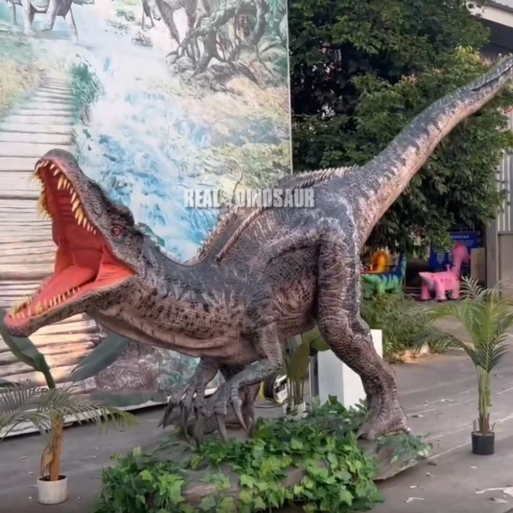Powerful 4m Realistic Alive Simulation Model Animatronic Robot Dinosaur for Theme Park