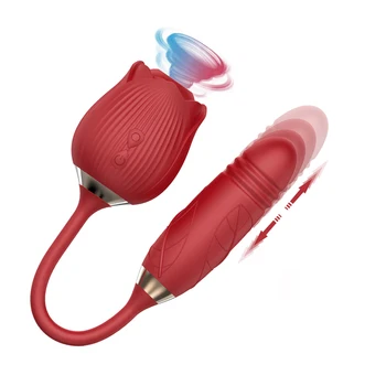 Rose G Spot rose sex toys Stimulator Clit Sucking Massager wireless Rose tongue shaped lush vibrator