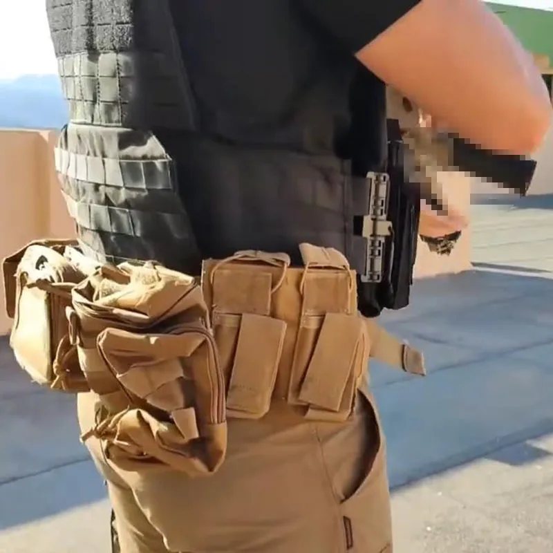 Wholesale Premium Multi Function Lightweight Tactical Battle Belts Duty Belt Premium Detachable Utility Wear-resistant Belt Set