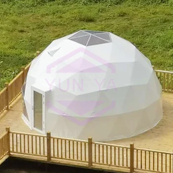 Durable Waterproof Resort Glamping Hotel Prefab Domes Tents White Dome Tent Geodesic Dome Tent with King Bed