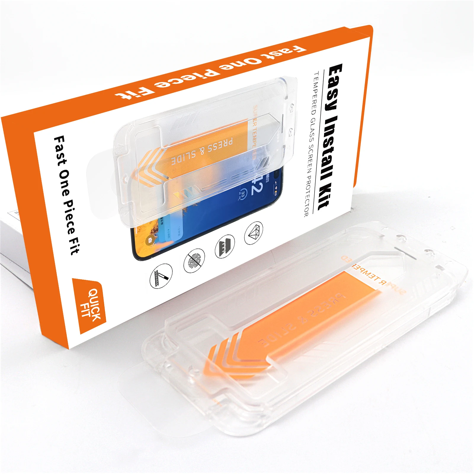 9H 2.5D Tempered Glass Screen Protector Case Easy Applicator Install Box Magic John Screen Protector for Iphone 13 14 15 Pro Max