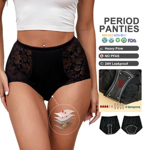 Teen Girls' Period Panties Ultra Soft Bamboo Fabric Leakproof Breathable Comfortable for School Sports