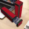 Cajón con estampado rojo