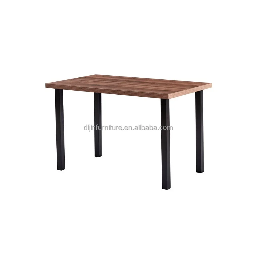 Factory Direct Wholesale Industrial Dining Tables With Wood and Metal Black Base Furniture Dining Room Sets for Dining Room Use