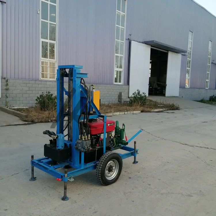 Дизельный двигатель Hongrun 22 л.с., 150 м, колесная буровая установка, буровая установка для бурения скважин