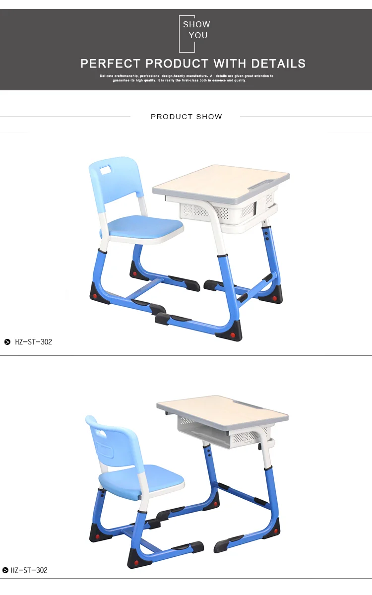 Modern School Furniture Primary School Classroom Desk And Chair Set