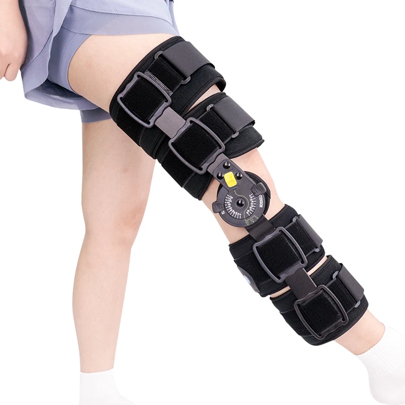 TJ-KM030 High quality Adjustable ROM Hinged Knee Brace For Arthritis Osteoarthritis Orthopedic Knee Brace Support