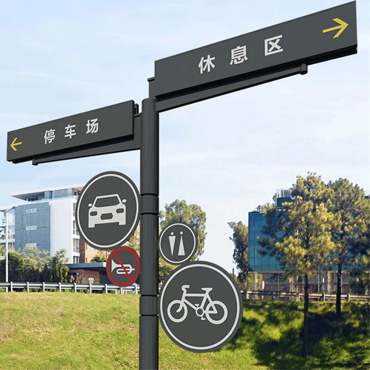 design widely used street car parking lot pole parking sign