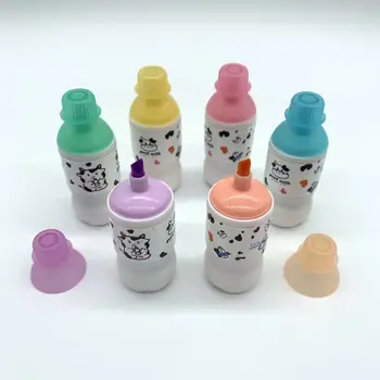Bottle Shaped Highlighter Kawaii Candy Colors Highlighter Marker Paint Pens Graffiti Markers Pen for Home Office Supplies
