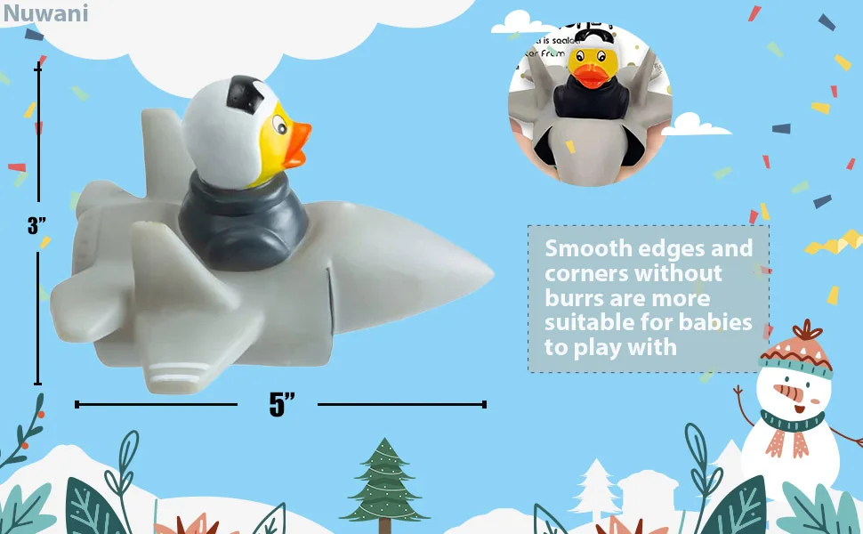 US Air Force F35 Rubber Duck - Patriotic Military Themed Bath Toy & Collectible