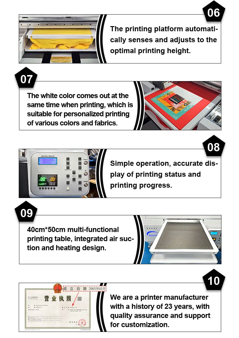Low Cost Auto Dtf Dtg 2 In 1 Printer A3 Direct To Garment Inkjet Tee