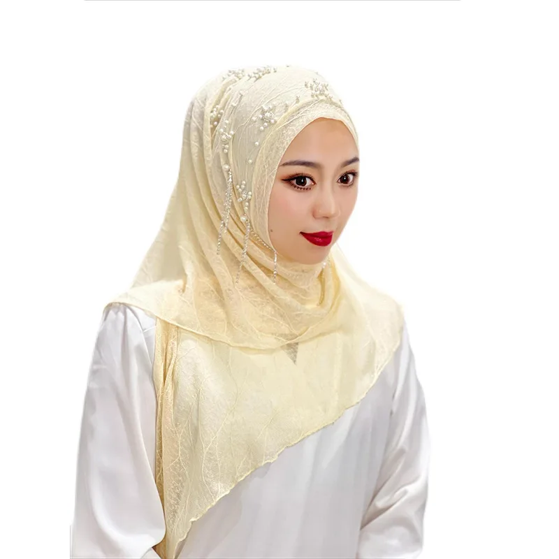 Crepe Chiffon Instant Jersey Prince Floral Hijabs Rop Islam For Muslim ...