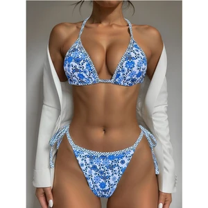 Triangle Top Ribbed Swimming Mini Brazilian Trending Bathing Suits for Women 2026