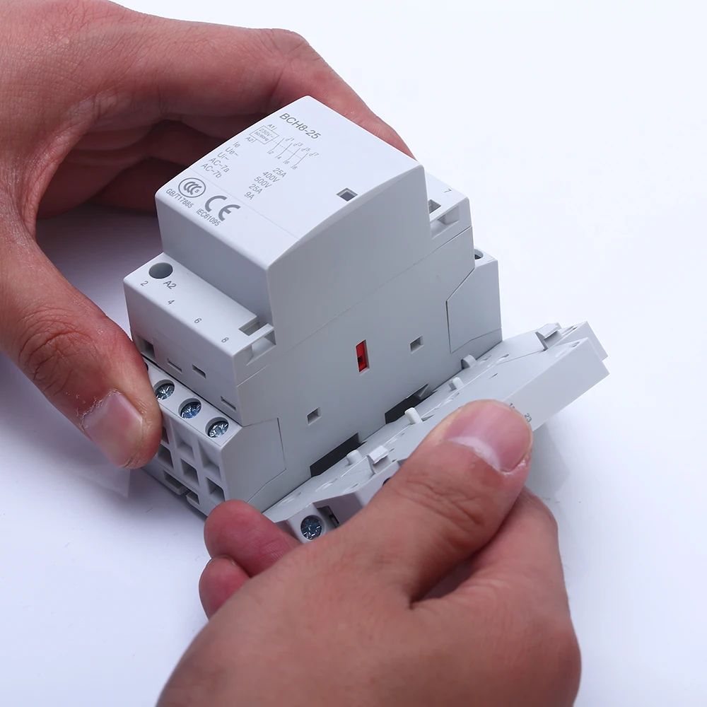 Contacteur Modulaire Walfront BCH8-63 4NO 63A 400V - Bobine 24V AC/DC, Silencieux, Pour Automatisation Domestique - 6