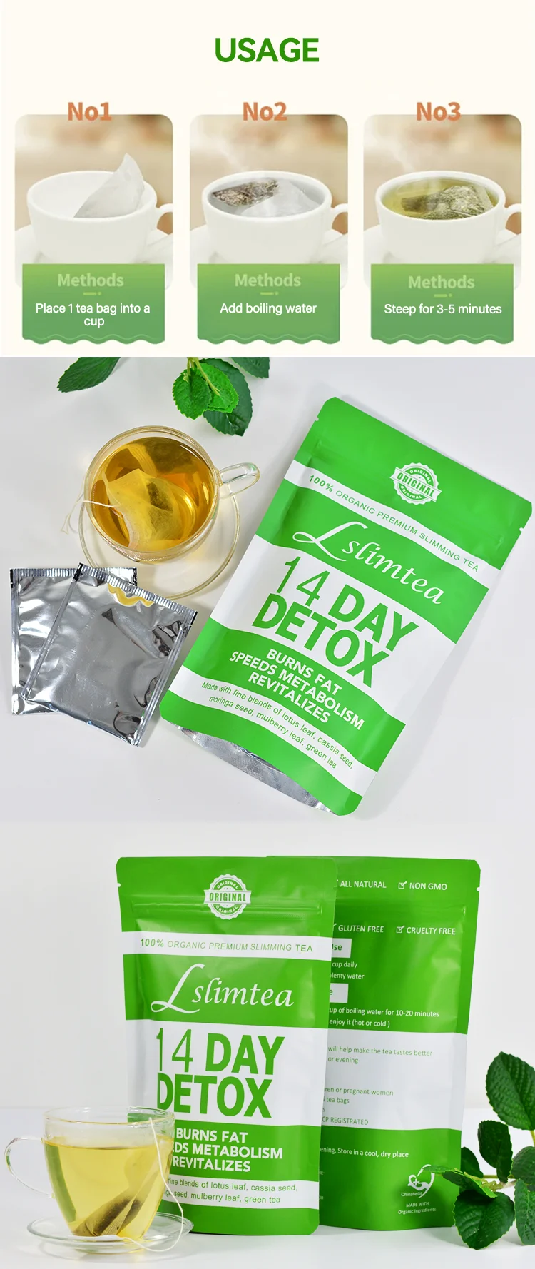 14 DAY DETOX - 100% Organic Premium Slimming Tea