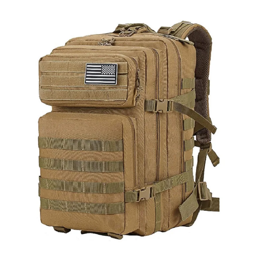 Custom Logo Large Capacity Outdoor Survival Backpack Waterproof Tactical Backpack Bag Training Camping Backpack