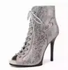 Silver snake pattern heel height 9.5cm