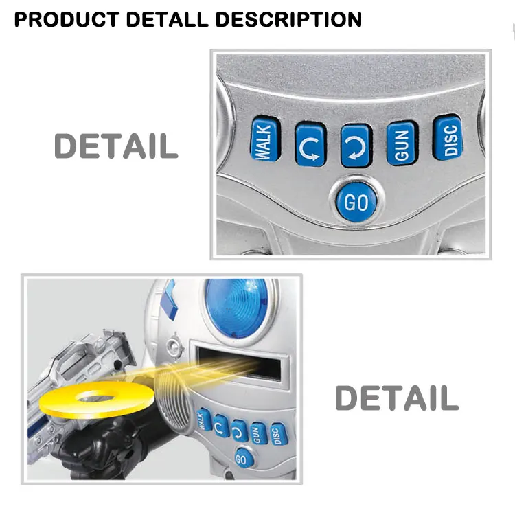 RC Shoot Disc Remote Control Fighting Robot Toy for Kids