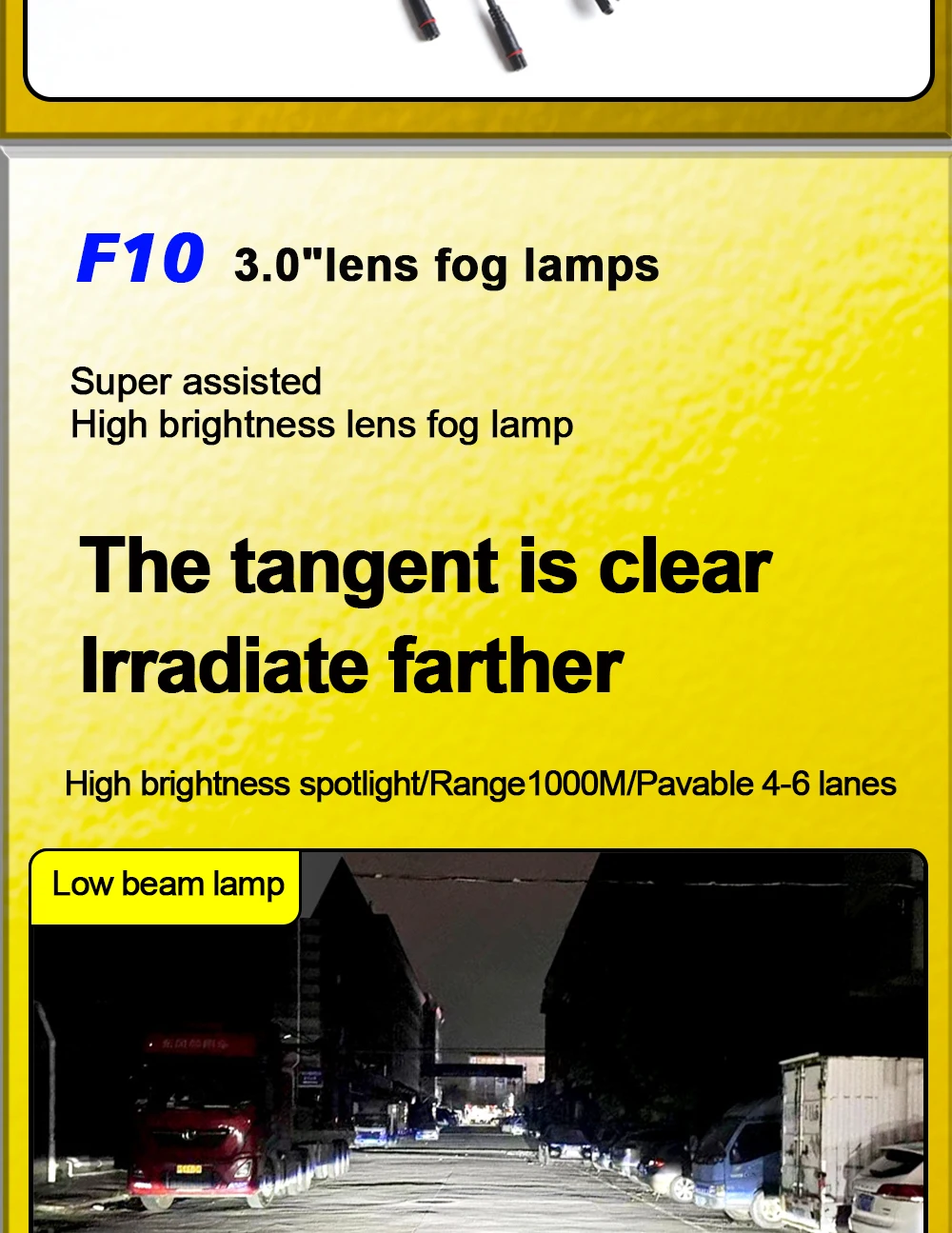 TECH-KING Automotive LED projector fog light 3-inch universal Matrix Automotive fog light retrofit accessory lens fog lamp