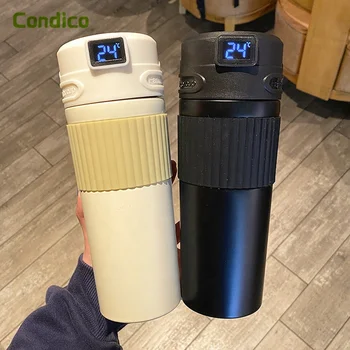 Condico New Smart Water Bottle 304 Stainless Steel Vacuum Insulated Travel Tumbler Coffee Mugs With Led Temperature Display