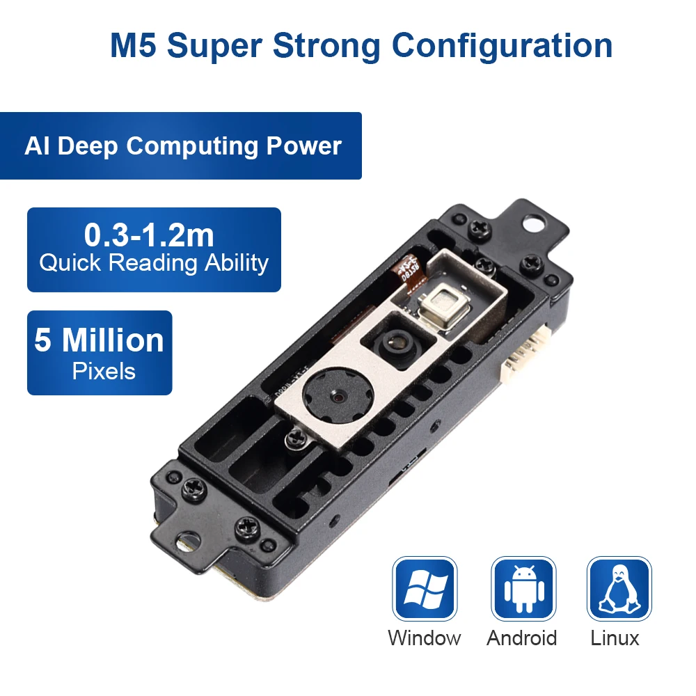 ScanMax AI Machine Vision Camera Module with 5MP RGB Camera and 3D Depth Sensor for Precise 3D Modeling and AI Applications