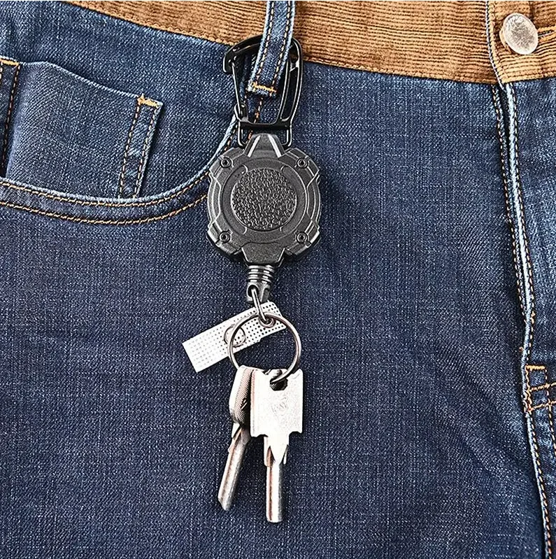 Stainless Steel Rope Camping Telescopic Burglar Chain Key Holder