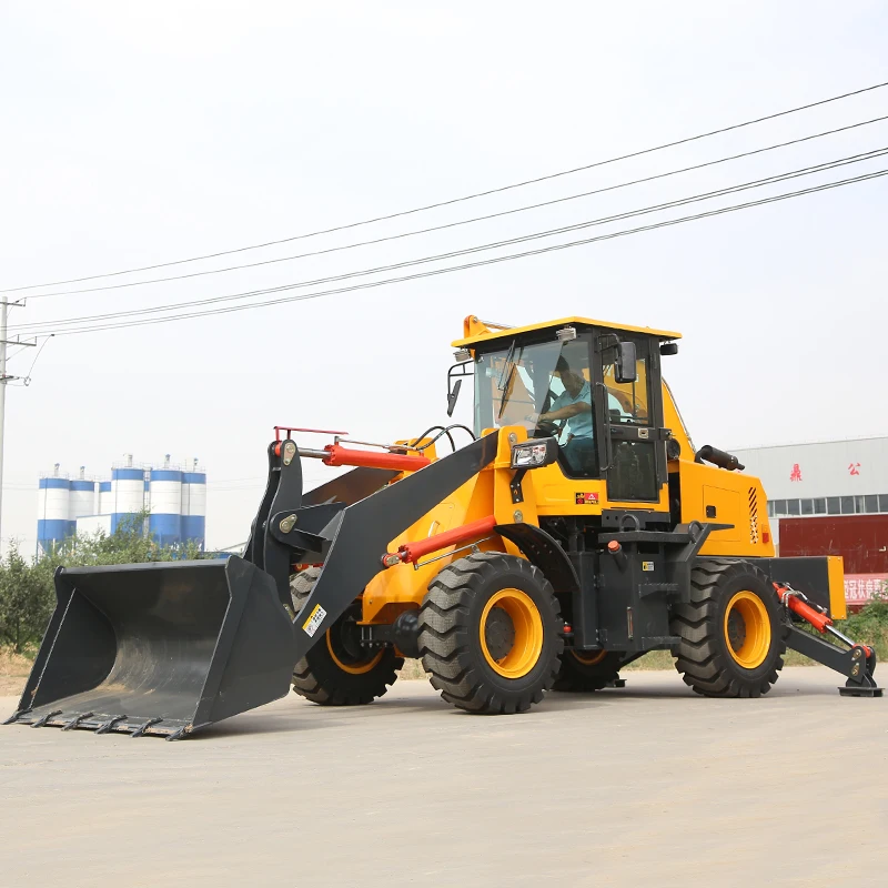 Cheap  Front Loader Backhoe Mini Small Compact Tractor Hydrostatic Transmission Wheel Loader for Sale