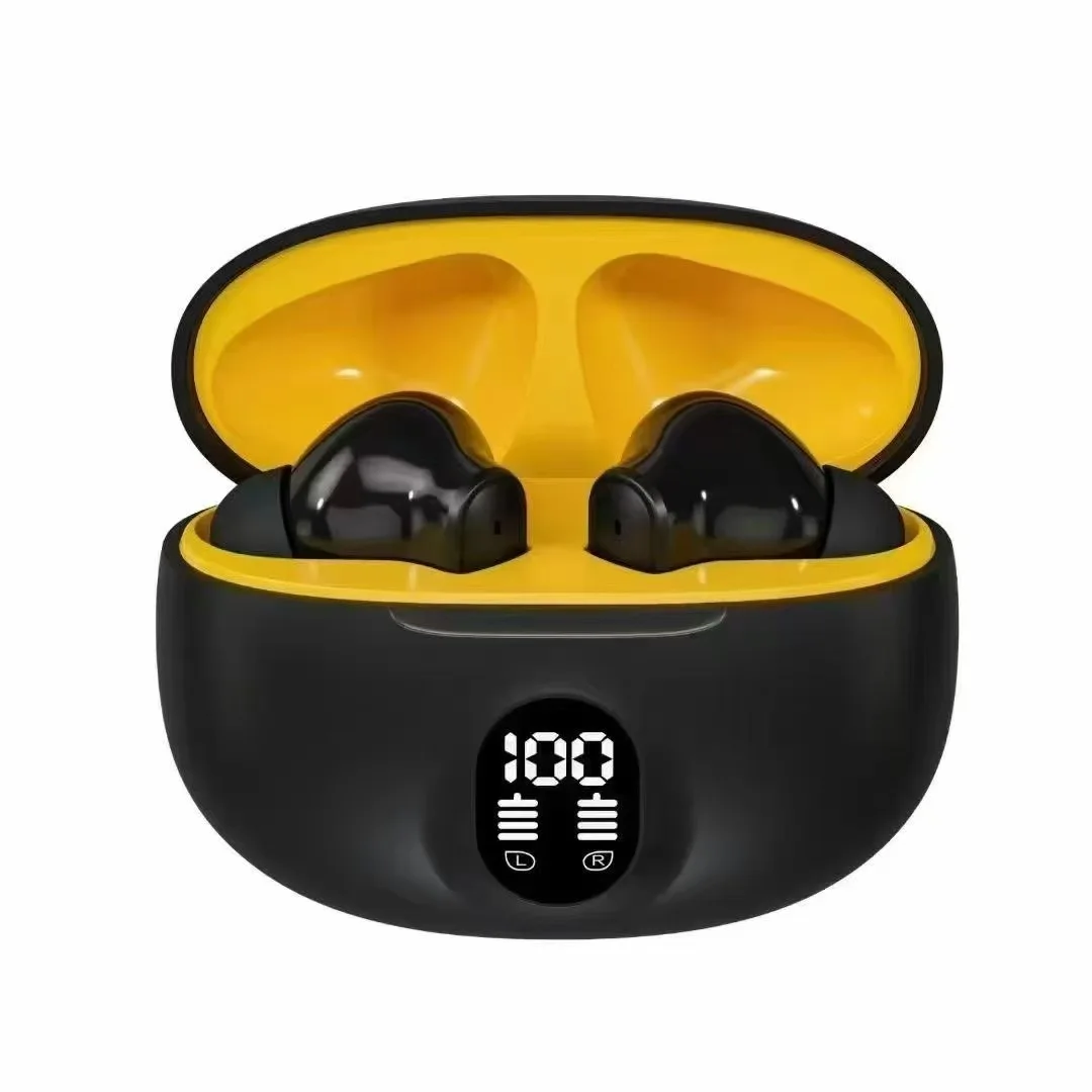 ANC Wireless Earphones Mini Earbuds Sport Headband Headset HD Stereo Sound Neckband Design Waterproof Digital Battery Indicator