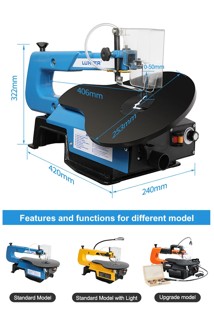 Luxter Pro 16 Inch Variable Speed Scroll Saw Machine Economic Buy