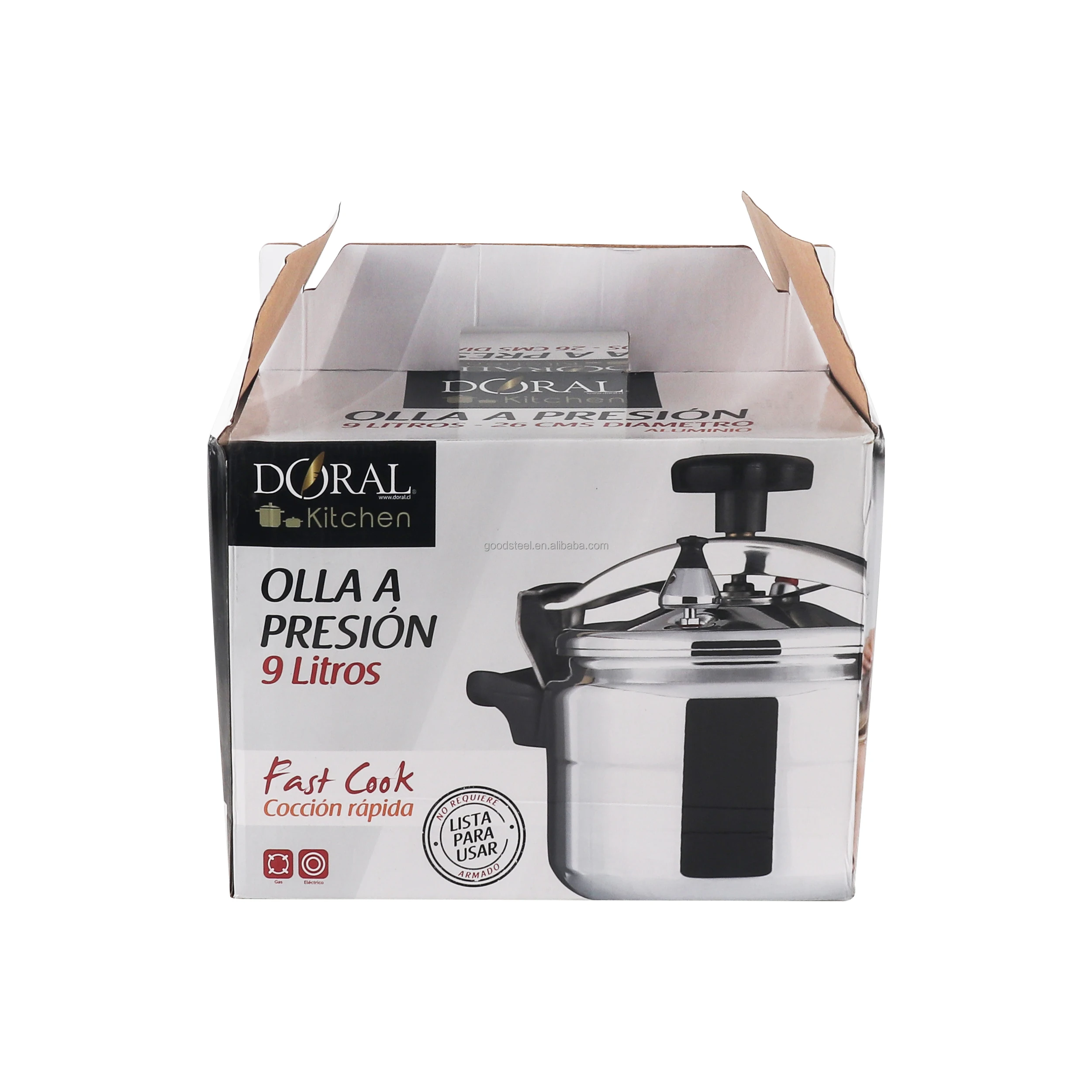 Aluminum Pressure Cooker 9l Noninduction Bottom Polished Aluminum