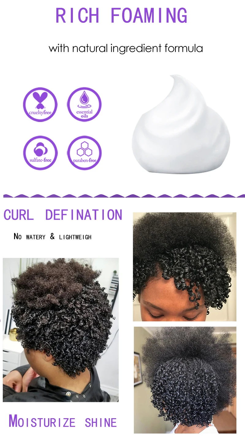 Private Label Styling Manageable Your Curly Hair or Edge Braid Foam Mousse
